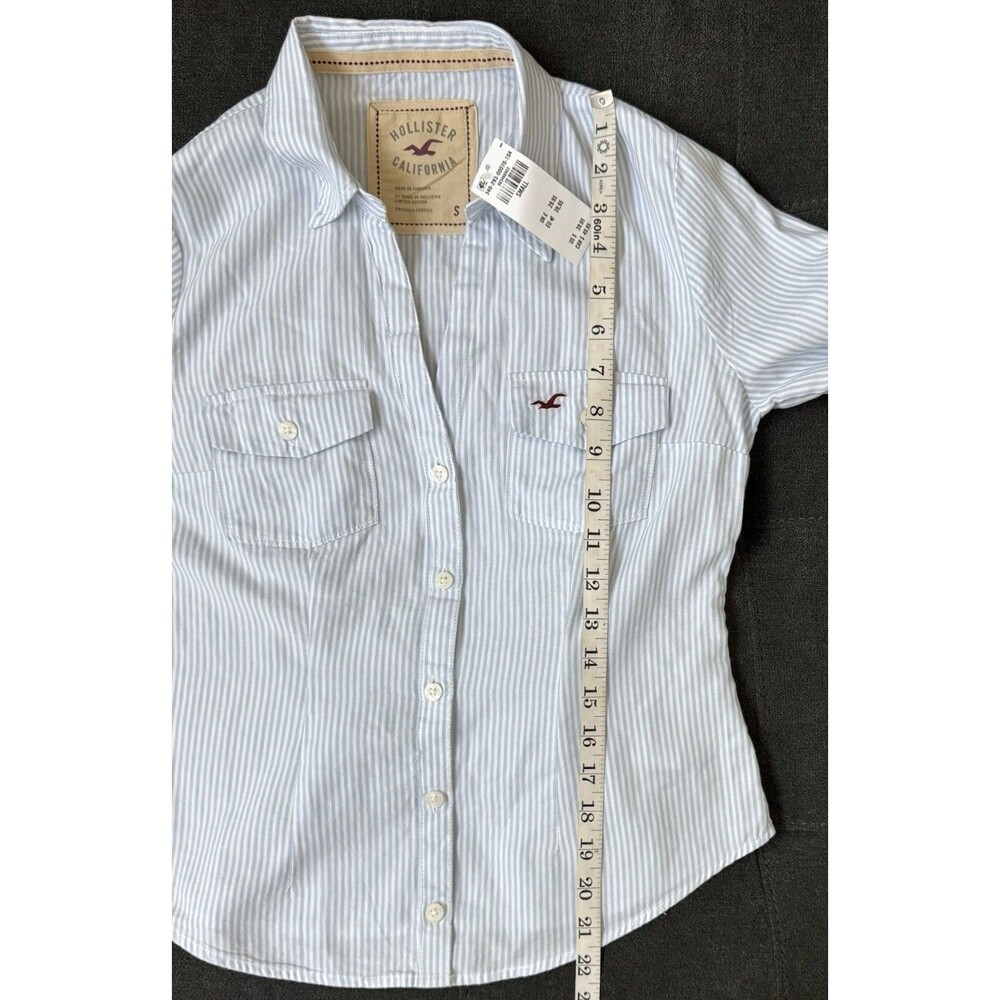 Hollister "Oxford Icon Shirt" Size Small Button Down Slim Fit 100% Cotton - Picture 6 of 14
